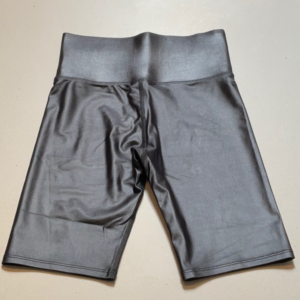NWT Ryderwear Wet Look Bike Shorts Black Size XS - Picture 2 of 3